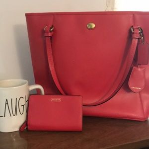 Coach Tote with Matching Wallet